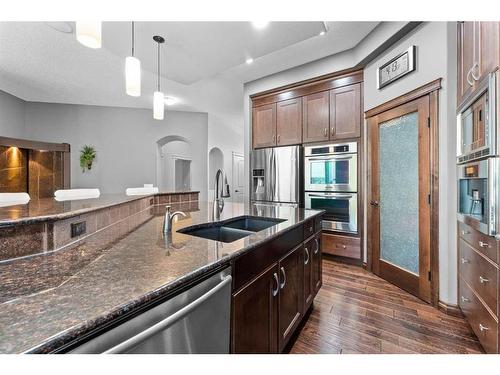 236 Aspenmere Close, Chestermere, AB - Indoor Photo Showing Kitchen With Stainless Steel Kitchen With Double Sink With Upgraded Kitchen