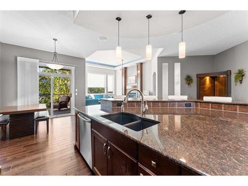 236 Aspenmere Close, Chestermere, AB - Indoor Photo Showing Kitchen With Double Sink With Upgraded Kitchen