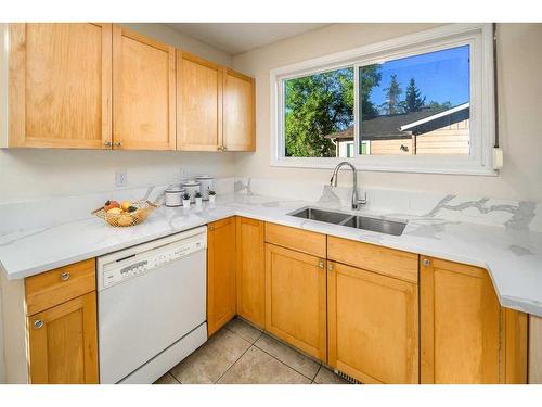 20 Bernard Way Nw, Calgary, AB - Indoor Photo Showing Kitchen With Double Sink