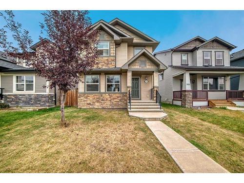 198 Skyview Springs Crescent Ne, Calgary, AB - Outdoor With Deck Patio Veranda With Facade