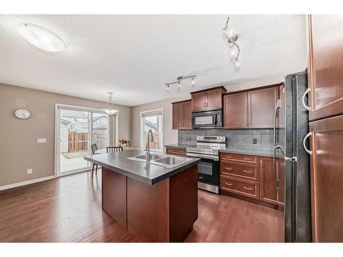 198 Skyview Springs Crescent Ne, Calgary, AB - Indoor Photo Showing Kitchen With Double Sink