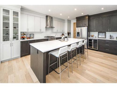 343 Spring Creek Circle Sw, Calgary, AB - Indoor Photo Showing Kitchen With Upgraded Kitchen