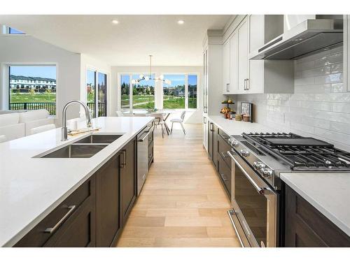 343 Spring Creek Circle Sw, Calgary, AB - Indoor Photo Showing Kitchen With Double Sink With Upgraded Kitchen