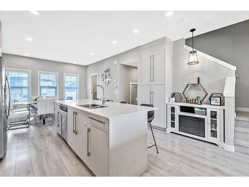 1254 Carrington Boulevard Nw, Calgary, AB - Indoor Photo Showing Kitchen With Upgraded Kitchen