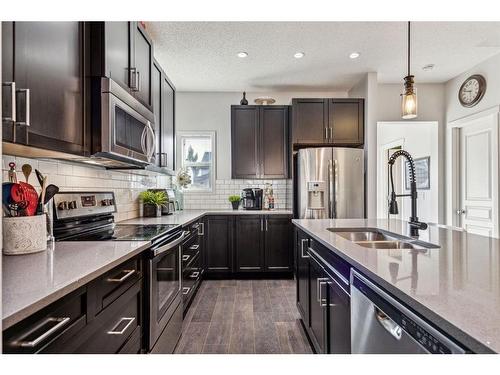 232 Copperpond Parade Se, Calgary, AB - Indoor Photo Showing Kitchen With Double Sink With Upgraded Kitchen