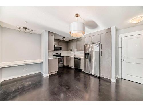 4113-302 Skyview Ranch Drive Ne, Calgary, AB - Indoor Photo Showing Kitchen With Stainless Steel Kitchen