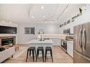 1-824 10 Street Nw, Calgary, AB  - Indoor Photo Showing Kitchen With Fireplace With Upgraded Kitchen 