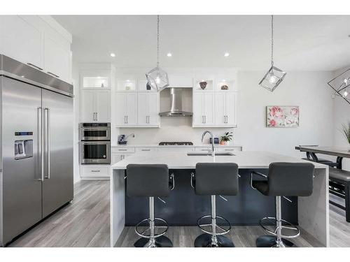 90 Trinity Road, Rural Rocky View County, AB - Indoor Photo Showing Kitchen With Stainless Steel Kitchen With Upgraded Kitchen