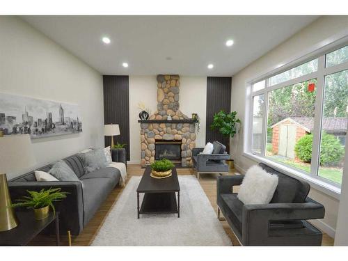 113 W Creek Boulevard, Chestermere, AB - Indoor Photo Showing Living Room With Fireplace