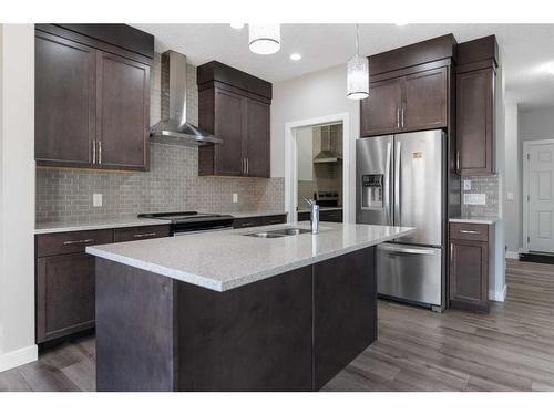 37 Savanna Row Ne, Calgary, AB - Indoor Photo Showing Kitchen With Stainless Steel Kitchen With Double Sink With Upgraded Kitchen