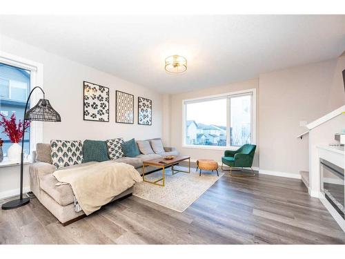 135 Skyview Ranch Circle Ne, Calgary, AB - Indoor Photo Showing Living Room With Fireplace