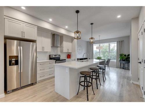 51 Masters Square Se, Calgary, AB - Indoor Photo Showing Kitchen With Stainless Steel Kitchen With Upgraded Kitchen