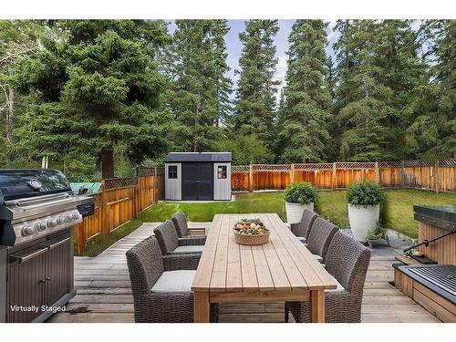 204 Cougar Point Road, Canmore, AB - Outdoor With Deck Patio Veranda With Backyard