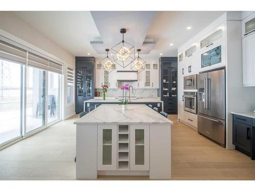 62 Waterford Road, Chestermere, AB - Indoor Photo Showing Kitchen With Upgraded Kitchen