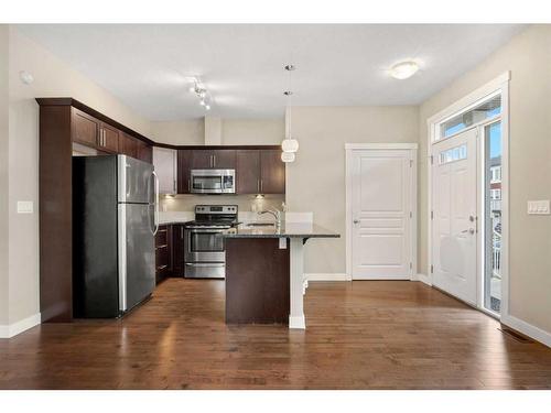 1802 Evanston Square Nw, Calgary, AB - Indoor Photo Showing Kitchen With Stainless Steel Kitchen