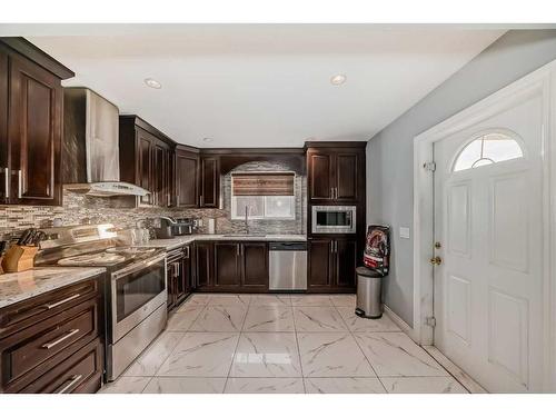 8222 Saddleridge Drive Ne, Calgary, AB - Indoor Photo Showing Kitchen With Upgraded Kitchen