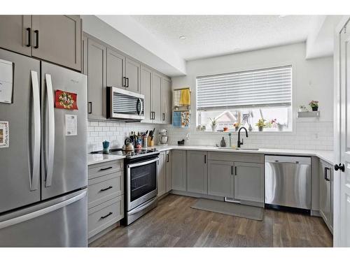 867 Mahogany Boulevard Se, Calgary, AB - Indoor Photo Showing Kitchen With Stainless Steel Kitchen With Upgraded Kitchen