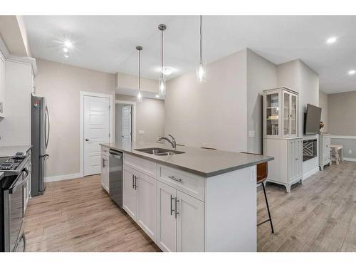 732 Cranbrook Walk Se, Calgary, AB - Indoor Photo Showing Kitchen With Double Sink With Upgraded Kitchen