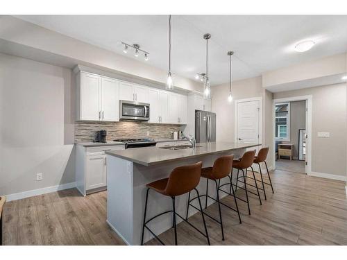 732 Cranbrook Walk Se, Calgary, AB - Indoor Photo Showing Kitchen With Upgraded Kitchen