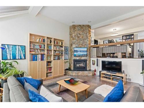 41-700 Ranch Estates Place Nw, Calgary, AB - Indoor Photo Showing Living Room With Fireplace