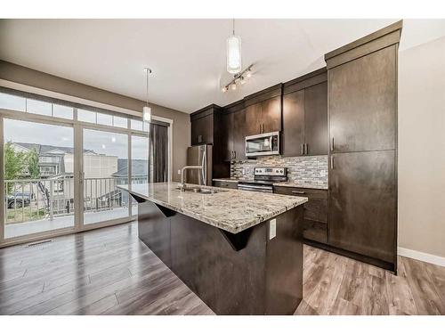 617 Evanston Manor Nw, Calgary, AB - Indoor Photo Showing Kitchen With Upgraded Kitchen