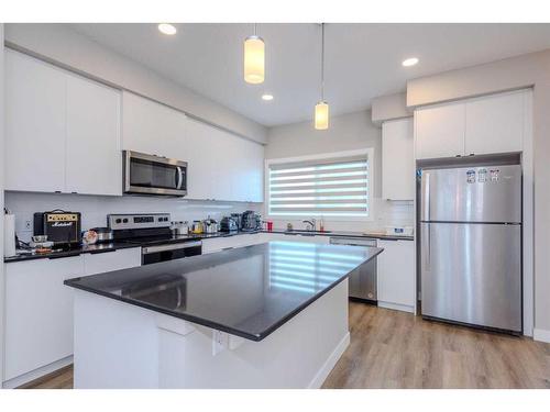 1865 Cornerstone Boulevard Ne, Calgary, AB - Indoor Photo Showing Kitchen With Stainless Steel Kitchen