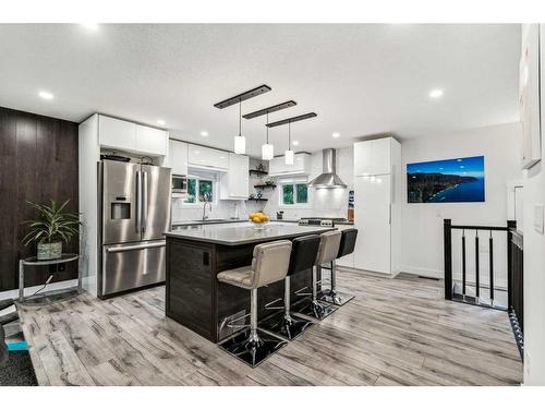 9612 Alcott Road Se, Calgary, AB - Indoor Photo Showing Kitchen With Stainless Steel Kitchen With Upgraded Kitchen