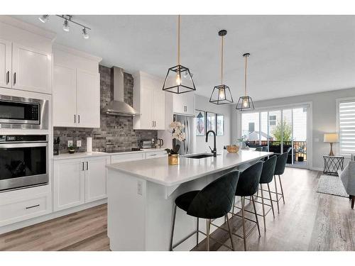 202 Sage Bluff Rise Nw, Calgary, AB - Indoor Photo Showing Kitchen With Upgraded Kitchen