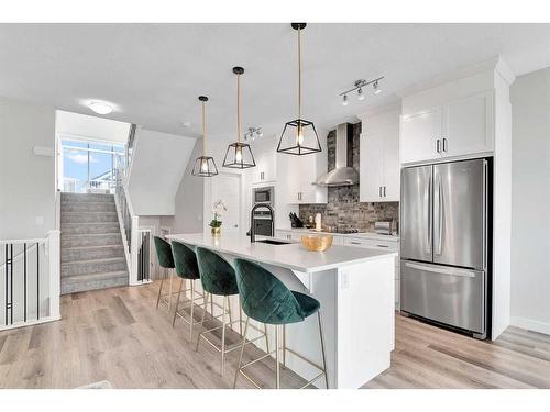 202 Sage Bluff Rise Nw, Calgary, AB - Indoor Photo Showing Kitchen With Stainless Steel Kitchen With Upgraded Kitchen