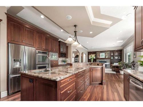 227 Aspen Ridge Place Sw, Calgary, AB - Indoor Photo Showing Kitchen With Stainless Steel Kitchen With Upgraded Kitchen