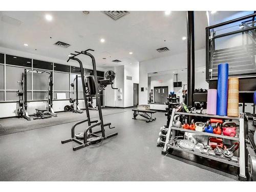 1504-210 15 Avenue Se, Calgary, AB - Indoor Photo Showing Gym Room