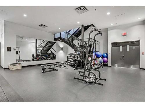 1504-210 15 Avenue Se, Calgary, AB - Indoor Photo Showing Gym Room