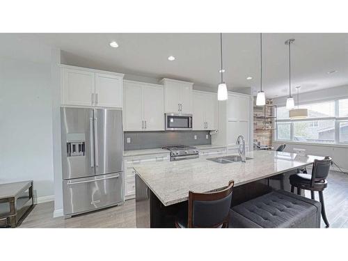 17 Evanscrest Terrace Nw, Calgary, AB - Indoor Photo Showing Kitchen With Stainless Steel Kitchen With Double Sink With Upgraded Kitchen