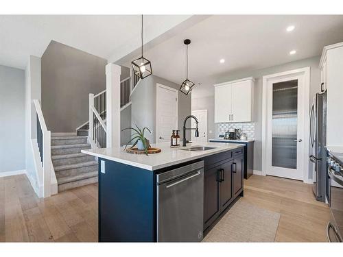 42 Waterford Road, Chestermere, AB - Indoor Photo Showing Kitchen With Upgraded Kitchen