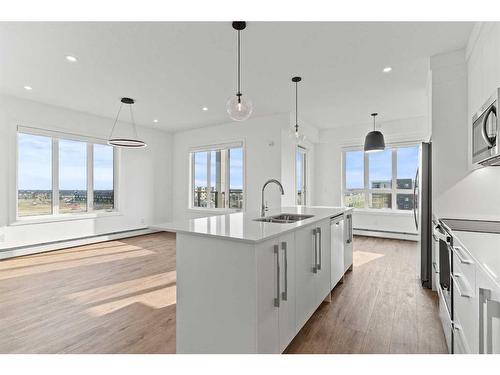 3609-60 Skyview Ranch Road Ne, Calgary, AB - Indoor Photo Showing Kitchen With Double Sink With Upgraded Kitchen