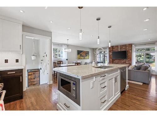 1023 Lake Bonavista Drive Se, Calgary, AB - Indoor Photo Showing Kitchen With Upgraded Kitchen