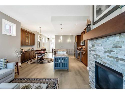 44 Legacy Court Se, Calgary, AB - Indoor Photo Showing Living Room With Fireplace