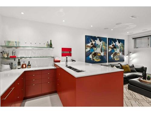 2124 9 Avenue Nw, Calgary, AB - Indoor Photo Showing Kitchen With Double Sink