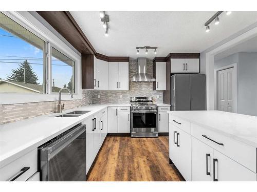 604 Fortalice Crescent Se, Calgary, AB - Indoor Photo Showing Kitchen With Double Sink With Upgraded Kitchen