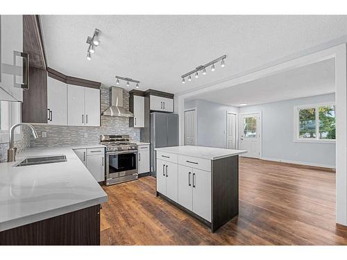 604 Fortalice Crescent Se, Calgary, AB - Indoor Photo Showing Kitchen With Double Sink With Upgraded Kitchen