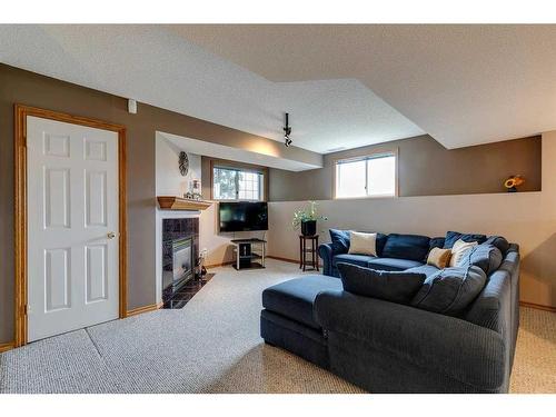 27 Citadel Pass Crescent Nw, Calgary, AB - Indoor Photo Showing Living Room With Fireplace