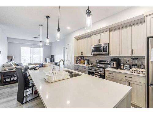 306-80 Carrington Plaza Nw, Calgary, AB - Indoor Photo Showing Kitchen With Upgraded Kitchen