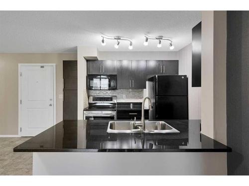 217-195 Kincora Glen Road Nw, Calgary, AB - Indoor Photo Showing Kitchen With Double Sink