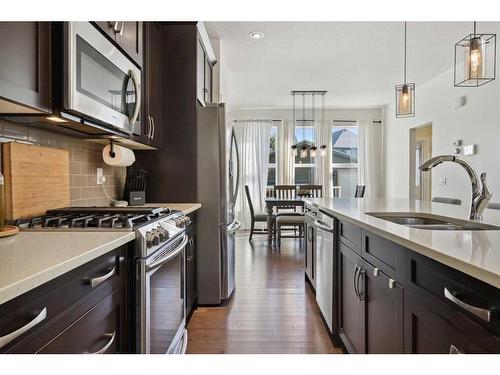 321 Marquis Heights Se, Calgary, AB - Indoor Photo Showing Kitchen With Double Sink With Upgraded Kitchen