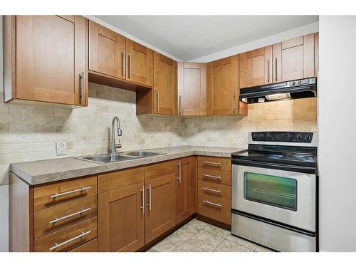 1 Meadowview Road Sw, Calgary, AB - Indoor Photo Showing Kitchen With Double Sink