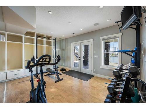 371 Chapala Point Se, Calgary, AB - Indoor Photo Showing Gym Room