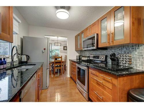 14127 Parkside Drive Se, Calgary, AB - Indoor Photo Showing Kitchen With Double Sink