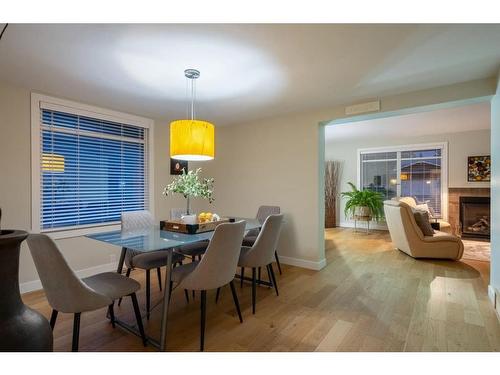 1108 Lake Placid Drive Se, Calgary, AB - Indoor Photo Showing Living Room With Fireplace