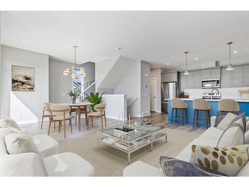 111 Seton Row Se, Calgary, AB - Indoor Photo Showing Living Room