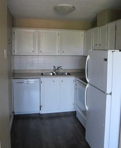 302-280 Banister Drive, Okotoks, AB - Indoor Photo Showing Kitchen With Double Sink